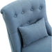 HOMCOM Upholstered Single Sofa Chair with Pillow & Solid Wood Legs - Light Blue - Green4Life