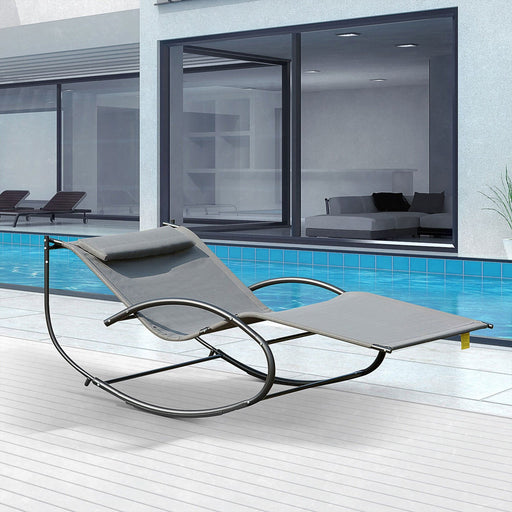 Dual Grey Serenity Rocker Lounger - Outsunny - Green4Life