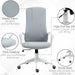 Vinsetto High-Back Office Chair with Armrests, Tilt Function, Adjustable Seat Height - Light Grey/White - Green4Life