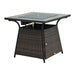 Outsunny Twilight Ambience Wicker Gas Fire Pit Table - Black - Green4Life