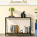 Industrial-Style Console Table with Storage Shelf - Brown - Green4Life