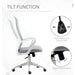 Vinsetto High-Back Office Chair with Armrests, Tilt Function, Adjustable Seat Height - Light Grey/White - Green4Life