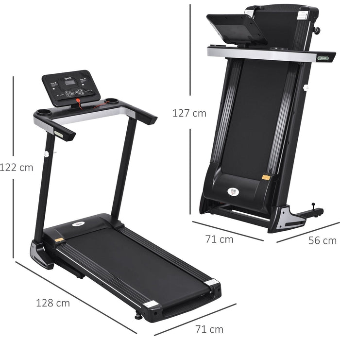 Folding Treadmill for Home with LCD Display - Black - Green4Life