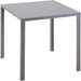 Square Dining Table for 2-4 People with Glass Top & Metal Legs - Grey (Chairs not included) - Green4Life