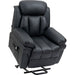 PU Leather Power Lift Recliner Armchair Extra Padded Design with Remote - Black - Green4Life