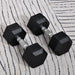 2x10kg Rubber Hex Dumbbells Set - Green4Life