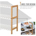 3-Tier Wooden Frame Shoe Rack 70L x 26W x 57.5H cm - Natural/White - Green4Life