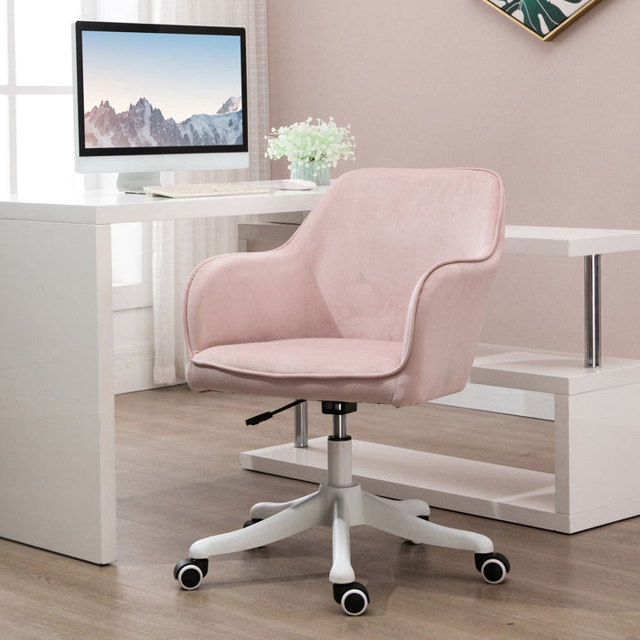 Vinsetto PU Leather Office Chair with Rechargeable Electric Massage Pillow - Pink - Green4Life