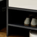 Modern Shoe Cabinet with High Gloss White Doors and Open Shelves - Green4Life