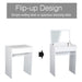 Dressing Table Set with Padded Stoo & Flip-up Mirro - White - Green4Life
