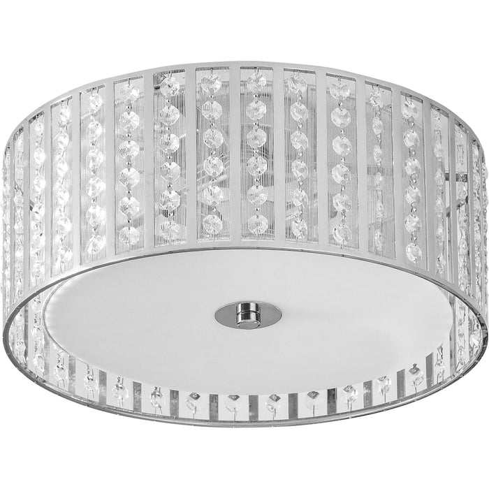 Modern Round Crystal Ceiling Lamp with Double Layer Lampshade - Green4Life