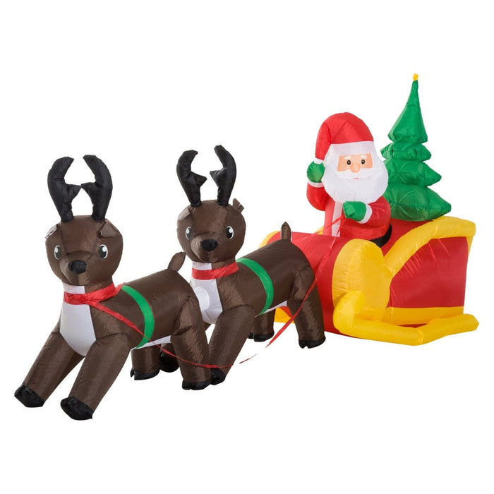 Inflatable Santa with Sleigh & Reindeers - Green4Life