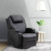 Faux Leather Eight-Point Massage Reclining Armchair - Black - Green4Life