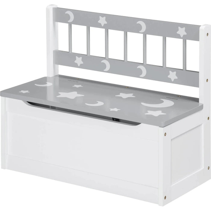 Starry Grey Multi-Use Toy Chest and Bench for Kids - Green4Life