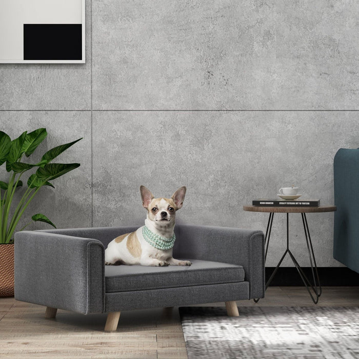 Modern Grey Elevated Pet Sofa – Small/Medium - Green4Life