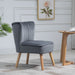 Velvet-Feel Accent Chair - Grey - Green4Life