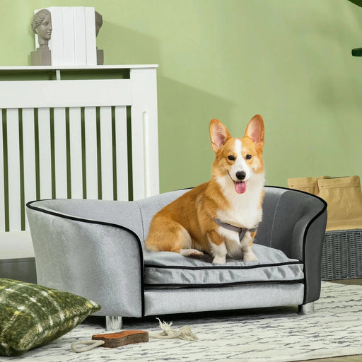 Silver Lining Medium Modern Pet Sofa - Grey - Green4Life