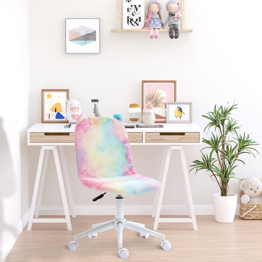 Vinsetto Fluffy Unicorn Office Chair with Mid-Back - Multi-Colored - Green4Life