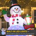 2.4m Inflatable Snowman with Street Lamp - Green4Life