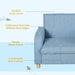 Little Dreamer Blue Kids Sofa with High Back and Anti-Slip Legs - Green4Life