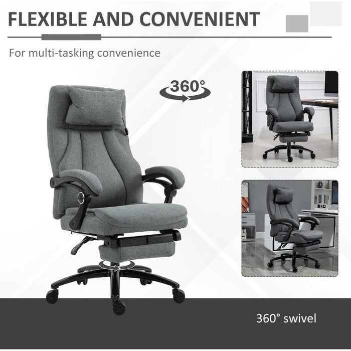 Vinsetto Office Chair with 2-Point Massage Function - Grey - Green4Life