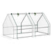 Outsunny 180L x 90W x 90Hcm Small Poly Tunnel Greenhouse with Steel Frame - White - Green4Life