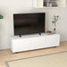 High Gloss TV Unit with Storage Shelves for TVs up to 70" - White - Green4Life