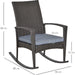 Outsunny Swaying Comfort Rattan Rocker - Grey Wicker Outdoor Rocking Chair - Green4Life