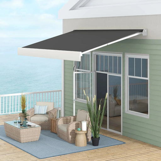 4x3m Eclipse Electric Retractable Awning with Remote - Outsunny - Green4Life
