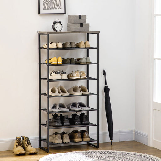 8-Tier Shoe Rack - Black/Grey - Green4Life