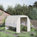 Outsunny 3 x 2 x 2m Walk-in Greenhouse with Zippered Roll Up Door and 6 Mesh Windows - White - Green4Life