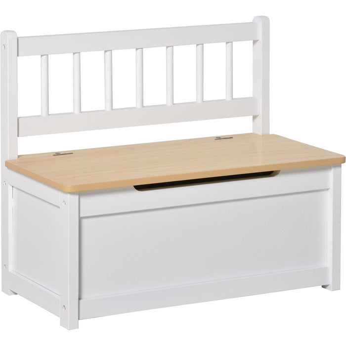 Snowcap White Multipurpose Toy Box and Seating Bench - Green4Life