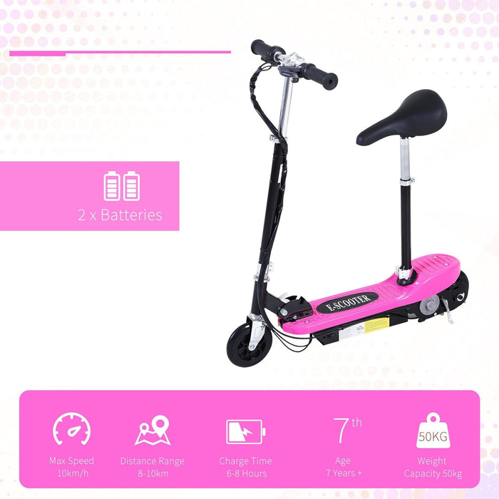 Foldable Electric Scooter for Kids 2x12V Battery - Pink - Green4Life