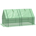 Outsunny 180L x 90W x 90Hcm Small Poly Tunnel Greenhouse with Steel Frame - Green - Green4Life