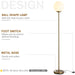 Glass Globe Floor Lamp - Gold Tone - Green4Life