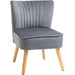 Velvet-Feel Accent Chair - Grey - Green4Life