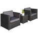 Outsunny ComfortScape - 2-Seater Rattan Set with Plush Cushions - Black - Green4Life