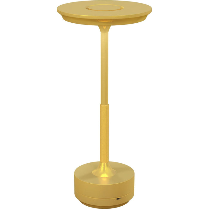 Sleek Gold-Tone Wireless LED Desk Lamp, Touch-Controlled, Rechargeable for Versatile Use - Green4Life