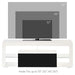TV Stand Cabinet with High Gloss Finish, LED Lights & Storage Shelves for 55 inch TVs - Black/White - Green4Life