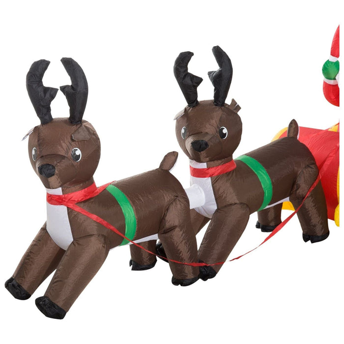 Inflatable Santa with Sleigh & Reindeers - Green4Life