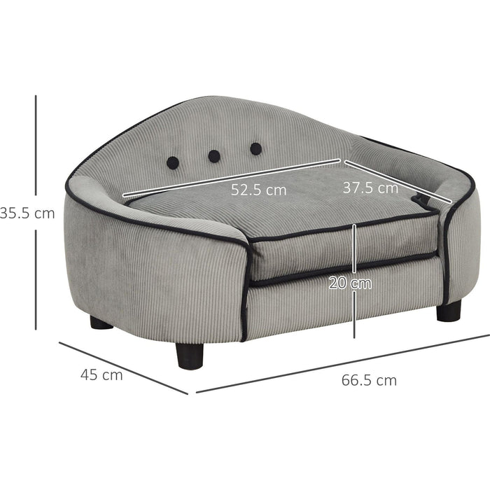 Slate Grey Petite Pet Sofa Bed – Modern Comfort - Green4Life