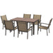 7-Piece Dining Set with Table and Stackable Chairs - Outsunny - Green4Life