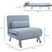 2-in-1 Foldable Single Sofa Bed & Sofa Chair with Pillow - Blue - Green4Life