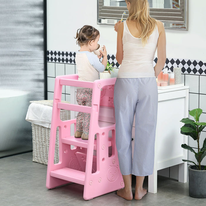 Rosy Rise - Pink Adjustable Kids Step Stool - Green4Life