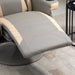 Manual Recliner Lounge Armchair with Footrest and PU Leather Upholstery - Grey - Green4Life