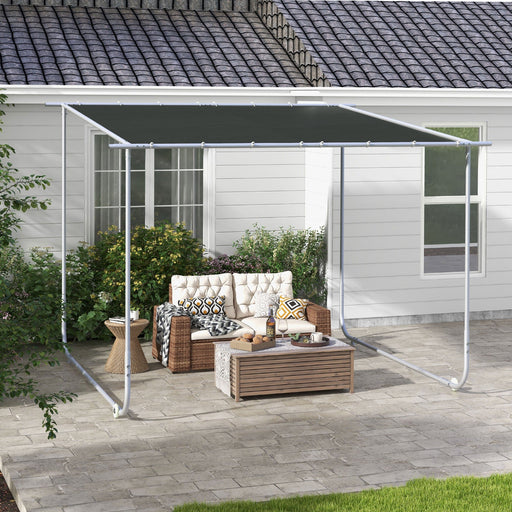 3 x 3 m Versatile Portable Pergola with Wheels & Steel Frame, UV-Resistant - Outsunny - Green4Life