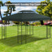 Outsunny 3x4m Dual-Layer SunGuard - Charcoal Grey UV Protective Canopy Top - Green4Life
