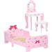 Enchanted Princess Pink Bedroom Set for Kids with Vanity - Green4Life