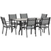 Grey Haven 6-Seater Texteline Outdoor Dining Set - Outsunny - Green4Life