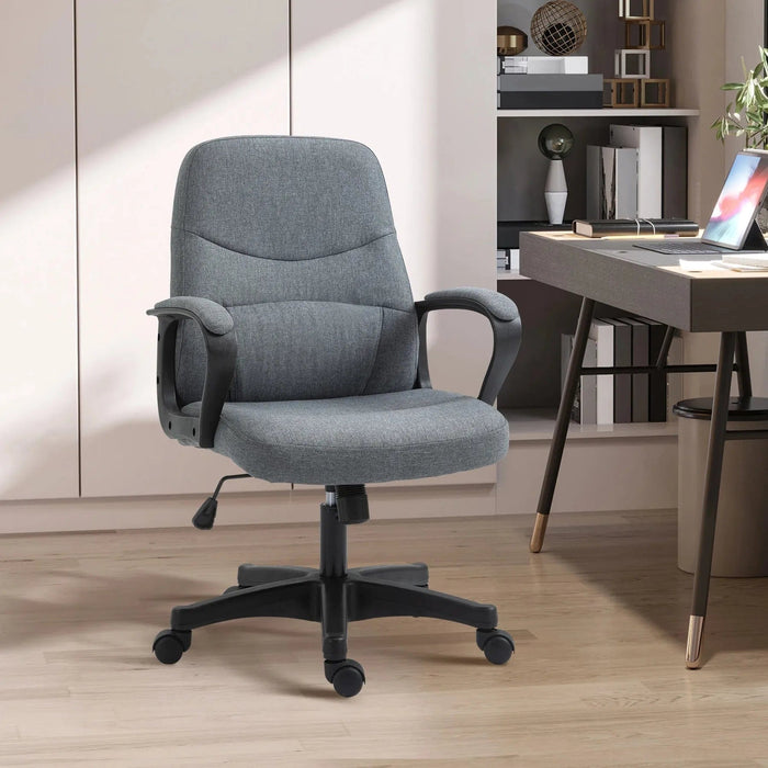 Vinsetto Office Chair with Massage Function and Lumbar High Back Ergonomic Support - Grey - Green4Life